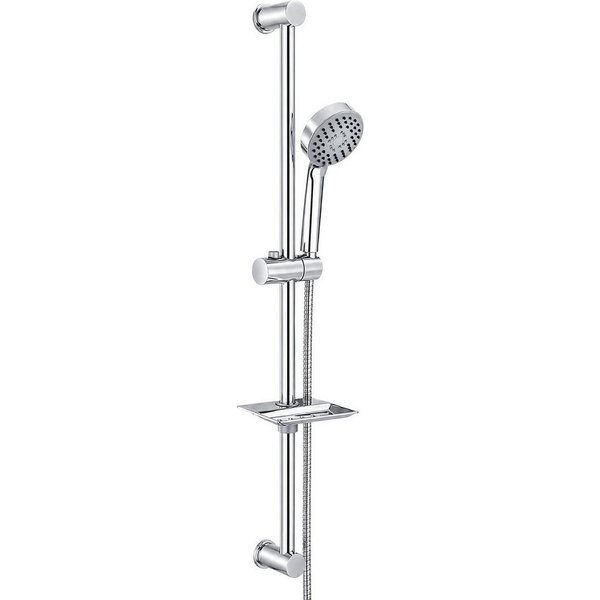 Youyijia Duschstangen-Deckenhalter Duschset Edelstahl 304 mit Duschstange Handbrause Brauseschlauch