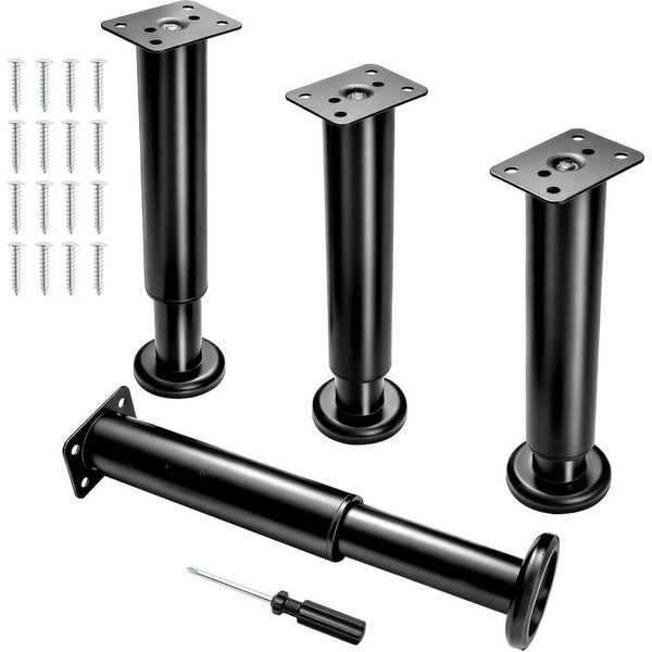 Youyijia Möbelfuß Verstellfüße, Höhenverstellbare Möbelbeine Metall Schwarz Weiß 18-30cm