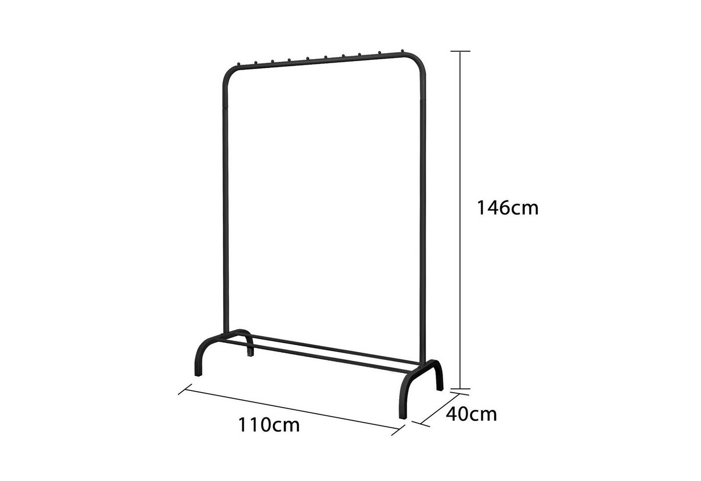 Youyijia TV-Rack Clothes Rail, Stable Freestanding Hanger, Drying Rack – Bild 3 von 5