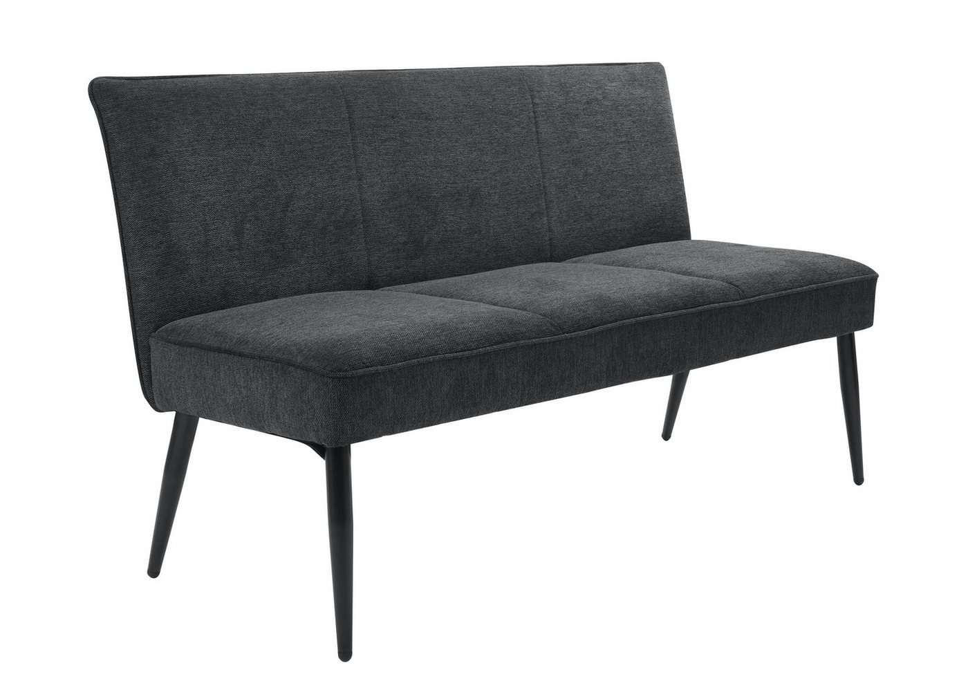 YOZI Sitzbank Sitzbank & Esszimmerstuhl Set, Dunkelgrau, Metallbeine schwarz (3-St) – Bild 5 von 5