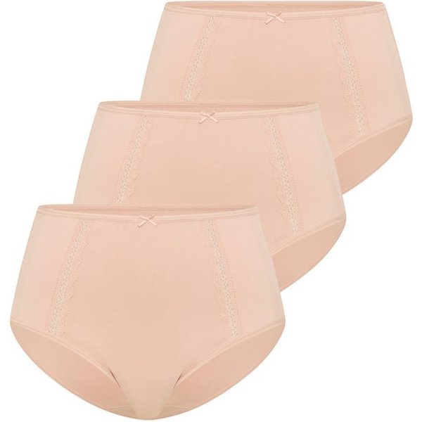 YSABEL MORA Taillenslip (3er Pack) Spitze, elastisch, weich, formend, Baumwollmix