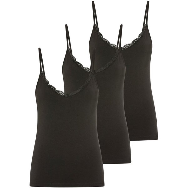 YSABEL MORA Unterhemd BASIC COLLECTION COTTON WITH LACE (3er Pack) das perfekte Basic-Top für jeden Tag