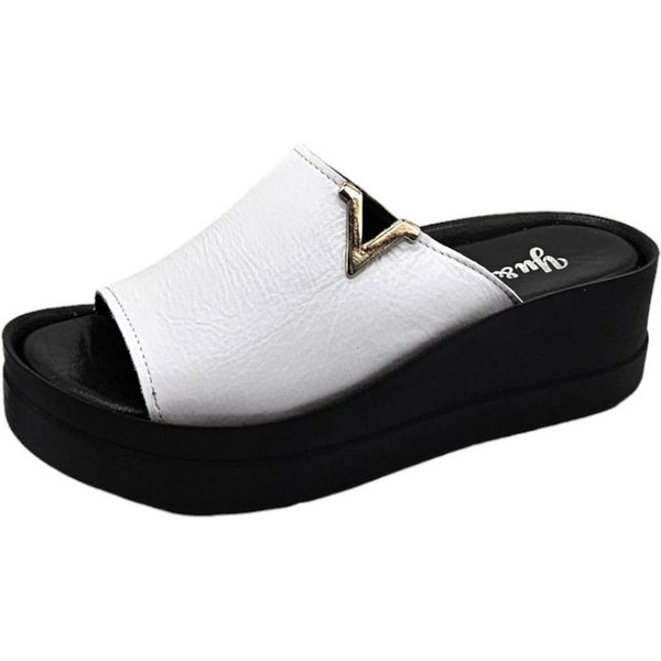 Yu&Luk Pantolette Sommerschuh, Schlappen, Plateau, Sandale