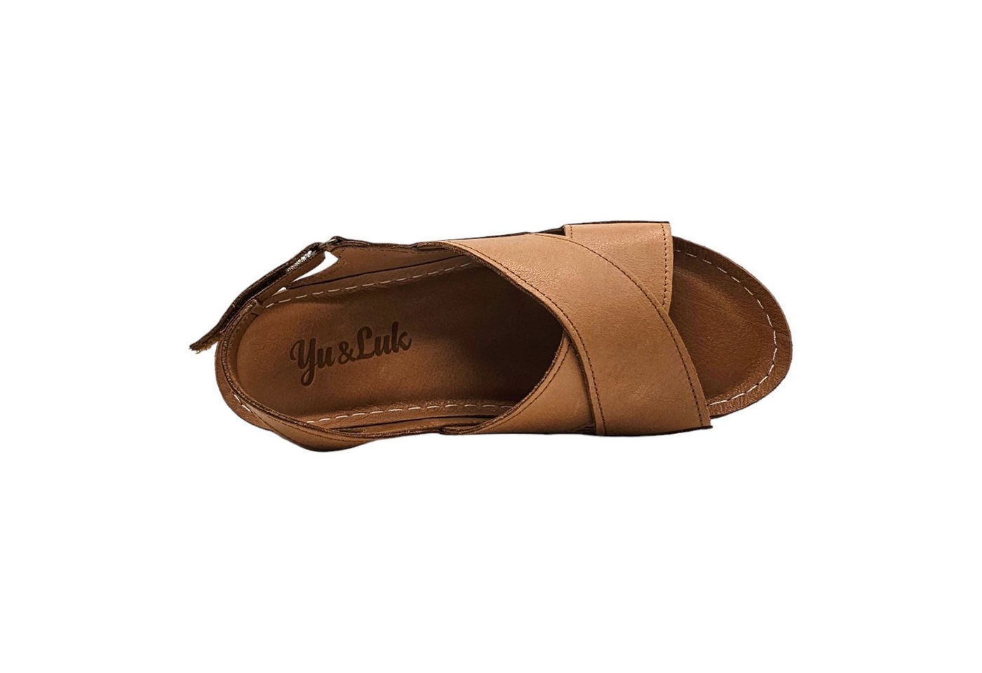 Yu&Luk Riemchensandale Sommerschuh, Sandalette, Keilabsatz, mit Klettverschluss – Bild 2 von 5