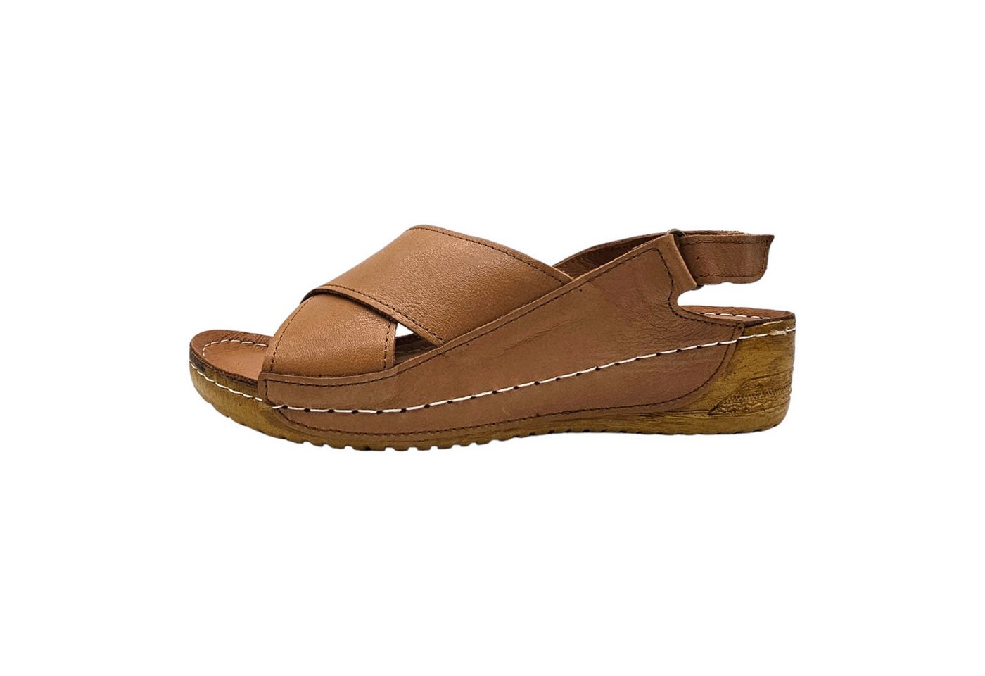 Yu&Luk Riemchensandale Sommerschuh, Sandalette, Keilabsatz, mit Klettverschluss – Bild 4 von 5