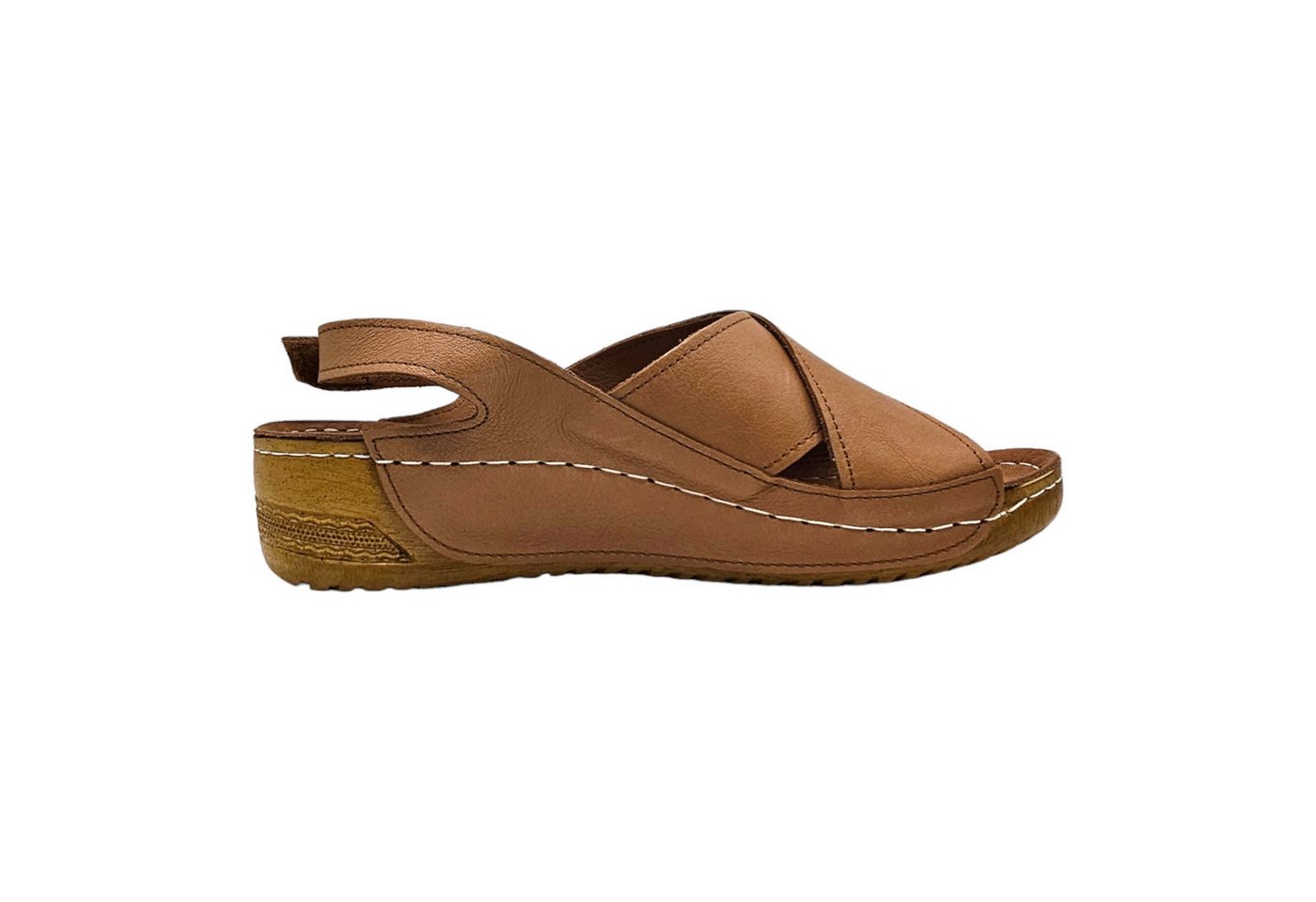 Yu&Luk Riemchensandale Sommerschuh, Sandalette, Keilabsatz, mit Klettverschluss – Bild 5 von 5