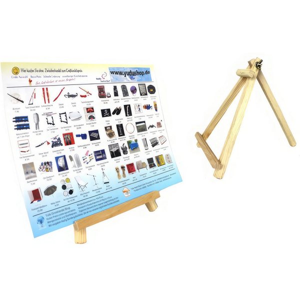 Yudu Mini Staffelei 5 x Staffelei Werbeaufsteller Kundenstopper Tischstaffelei Holz
