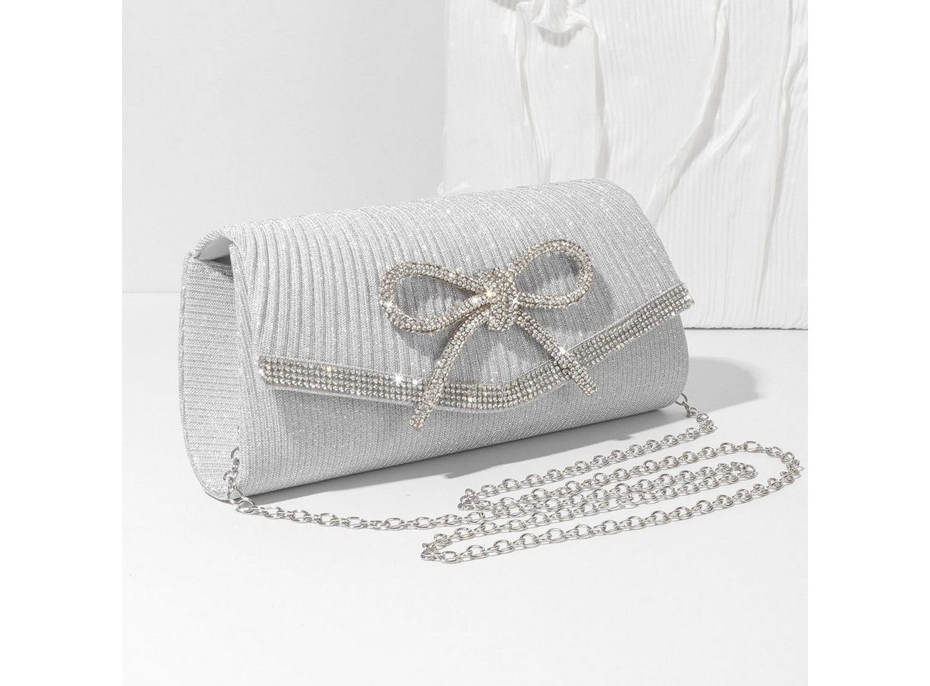 Zaewry Abendtasche Glitzer Abendtasche, Elegante Envelope Tasche Kettentasche, Schultertaschen für Hochzeit Party Freizeit Date – Bild 3 von 5