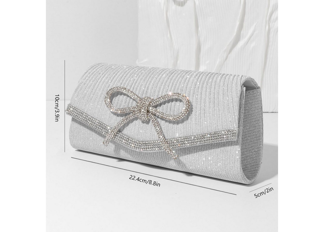 Zaewry Abendtasche Glitzer Abendtasche, Elegante Envelope Tasche Kettentasche, Schultertaschen für Hochzeit Party Freizeit Date – Bild 4 von 5