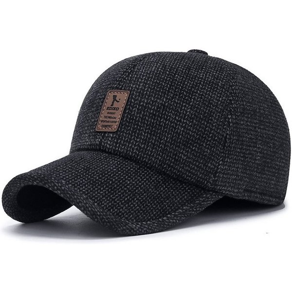Zaewry Baseball Cap Winter Baseball Cap mit Ohrenklappen Herren Wärmemütze