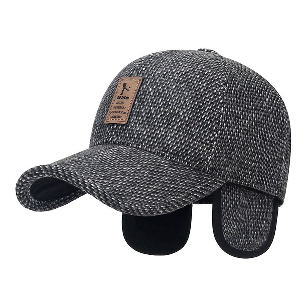 Zaewry Baseball Cap Winter Baseball Cap mit Ohrenklappen Herren Wärmemütze – Bild 2 von 5