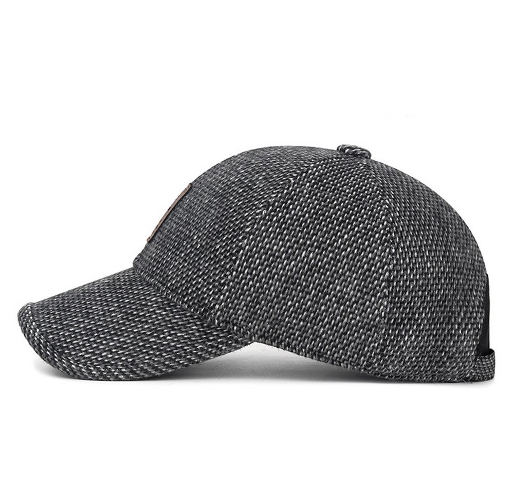 Zaewry Baseball Cap Winter Baseball Cap mit Ohrenklappen Herren Wärmemütze – Bild 5 von 5
