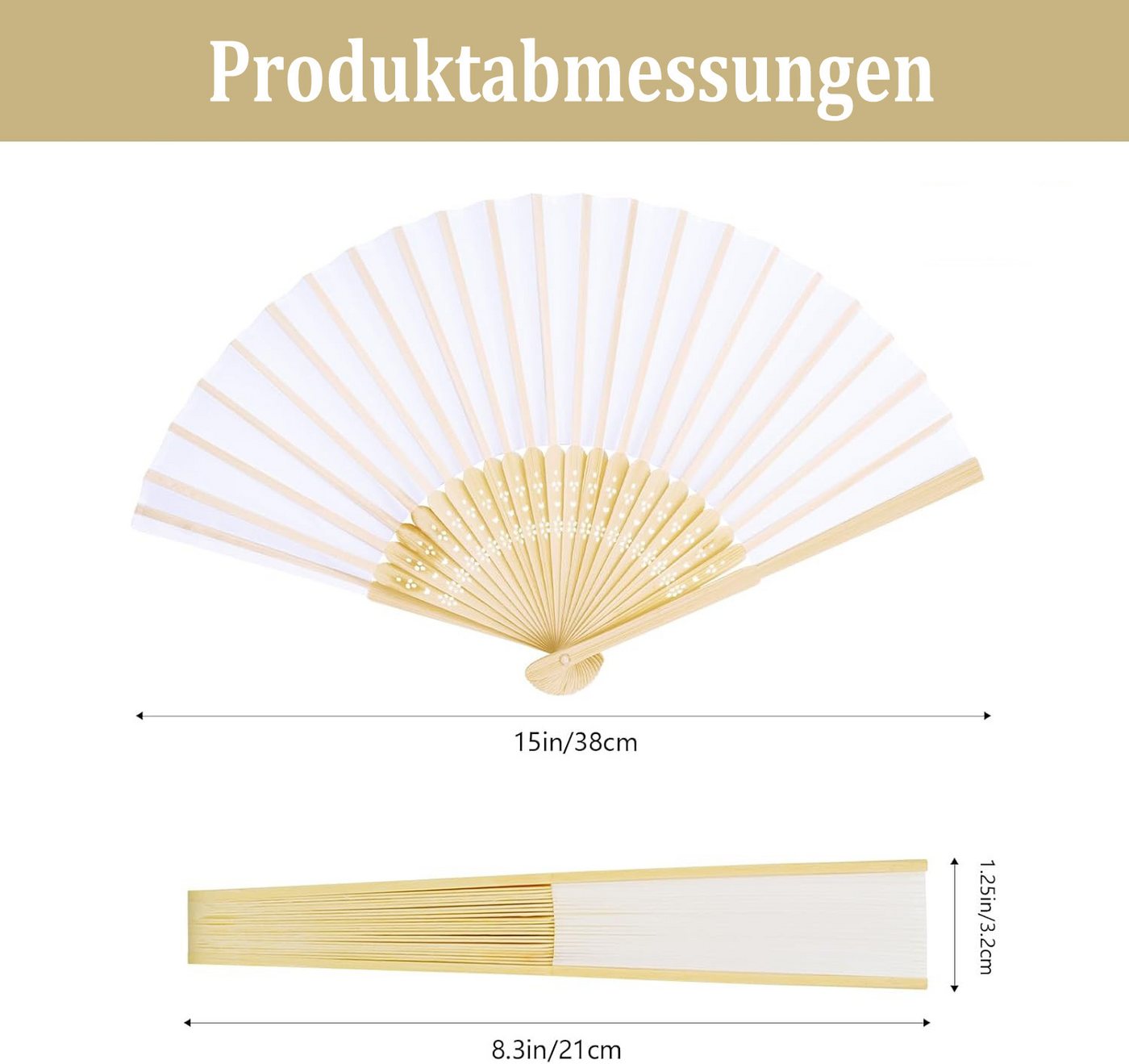 Zaewry Handfächer Quasten-Handfächer, Vintage-Faltfächer, geeignet für Geburtstage, Partys, Hochzeiten und Fotoshootings. – Bild 2 von 5