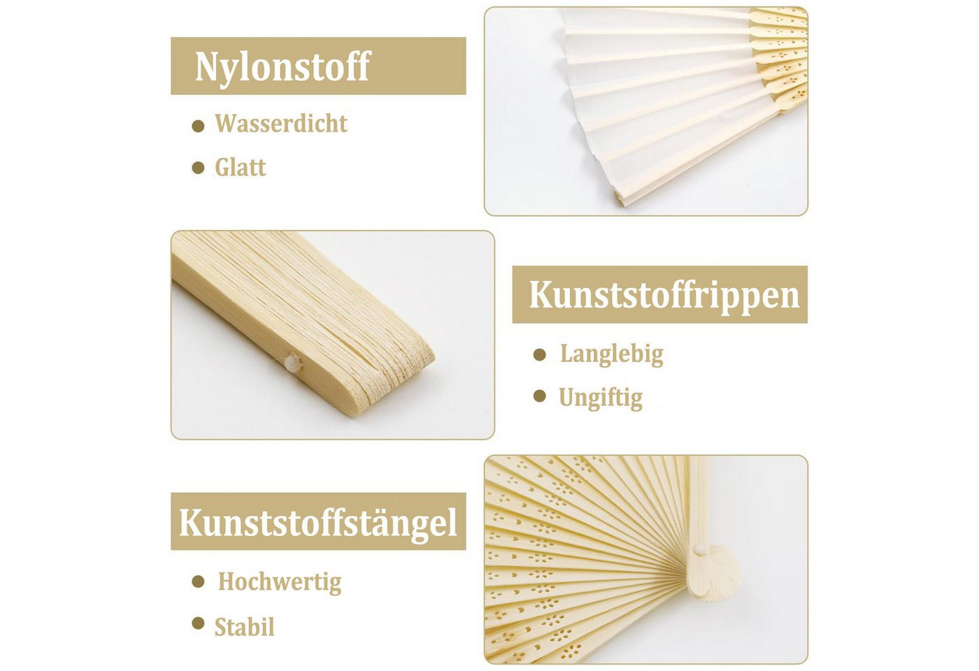 Zaewry Handfächer Quasten-Handfächer, Vintage-Faltfächer, geeignet für Geburtstage, Partys, Hochzeiten und Fotoshootings. – Bild 3 von 5