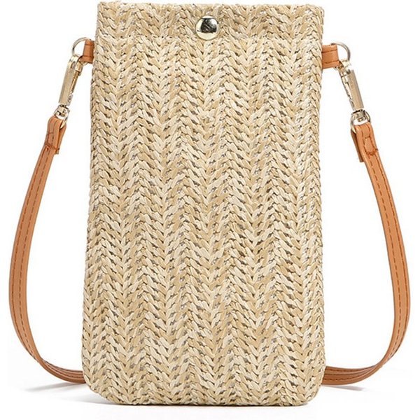 Zaewry Handytasche Umhängetasche Damen, Strohtaschen für Frauen Crossbody Strand Tasch