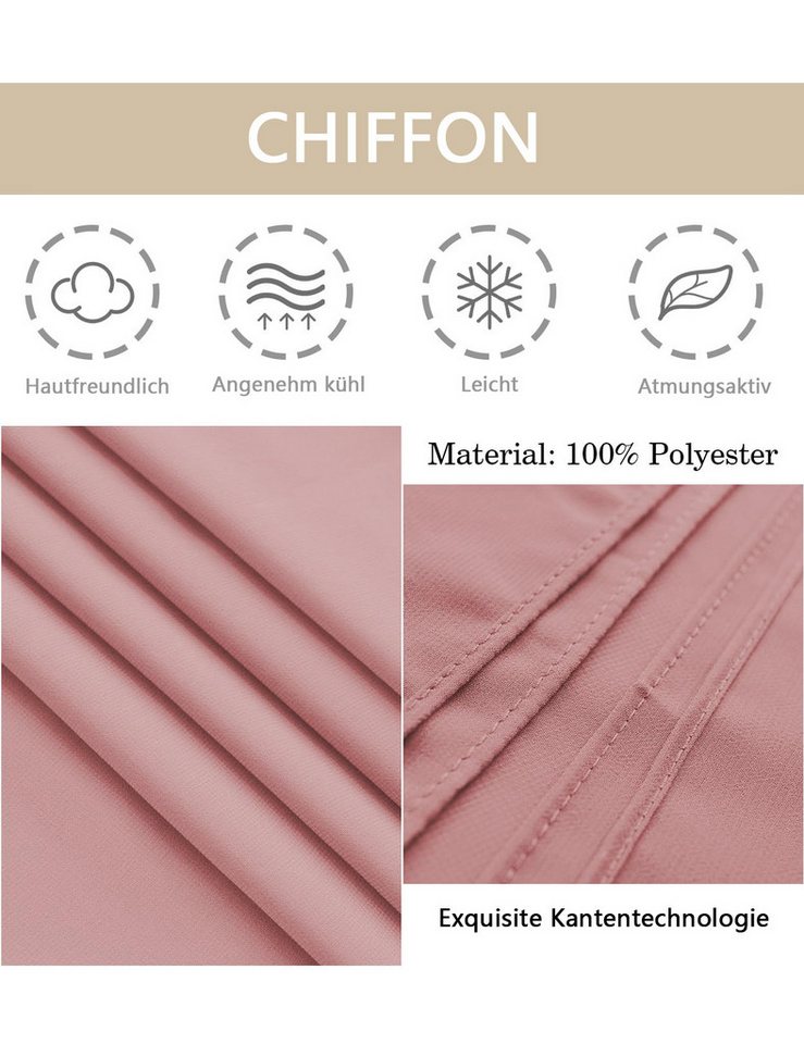 Zaewry Modeschal Damen Chiffon-Bolero, locker geschnitten, mit langen Ärmeln, ideal als Überwurf für Sommerhochzeiten, Abendveranstaltungen – Bild 5 von 5