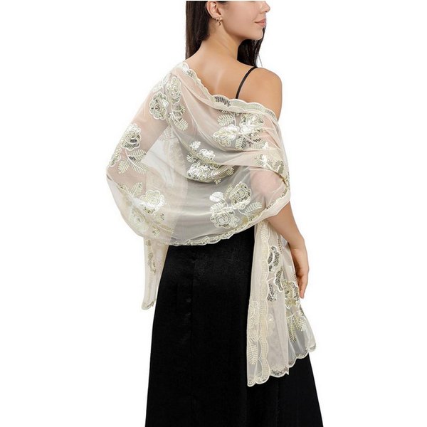 Zaewry Modeschal Elegante Damen-Stola, leichter Schal für Abendkleider