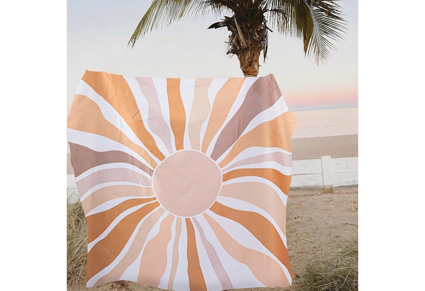Picknickdecke Extra Große Stranddecke Sandfrei Wasserdicht Tragbar Strandmatte, Zaewry, für Strand, Wandern, Reisen, Camping- Bohemian – Bild 2 von 5