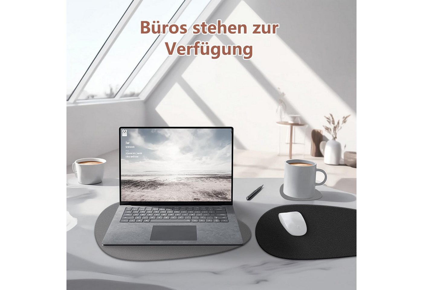 Zaewry Platzset Tischsets Leder und Untersetzer, Tischsets Abwaschbar, (4-St), Rund Doppelseitigen rutschfest Platzdeckchen – Bild 5 von 5