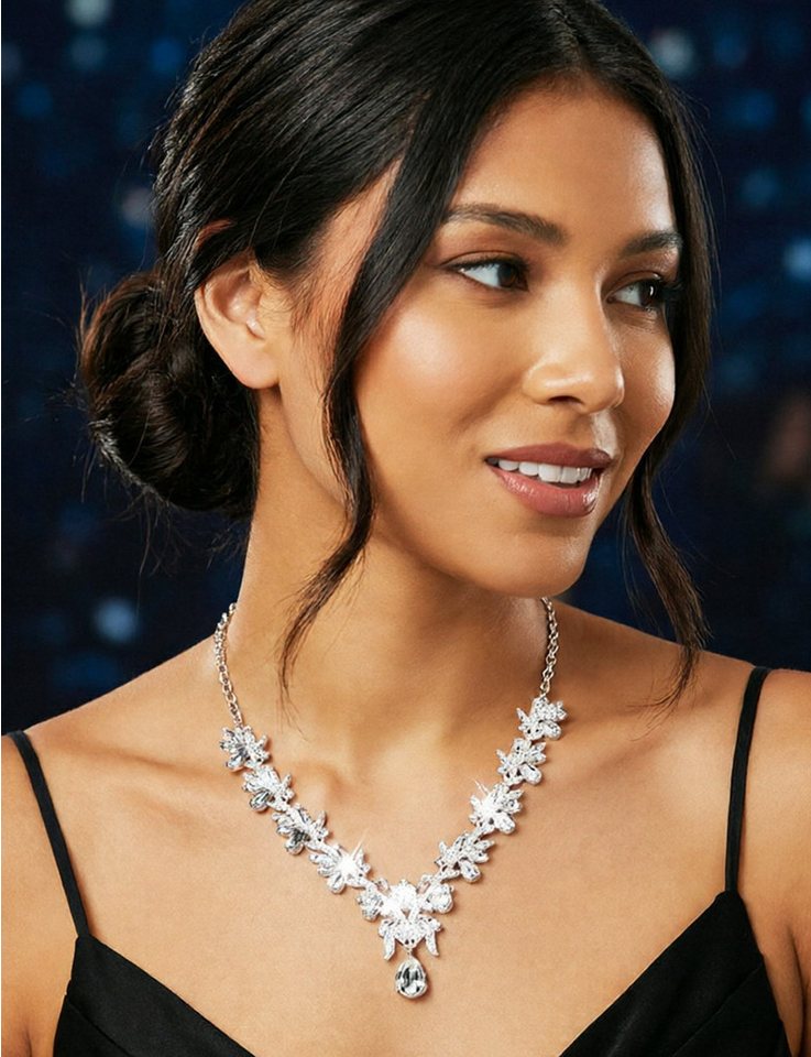 Zaewry Schmuckset Strassschmuck-Set, 2-teilig, Halskette und Armband, geeignet für Hochzeit, Ball und Party – Bild 5 von 5