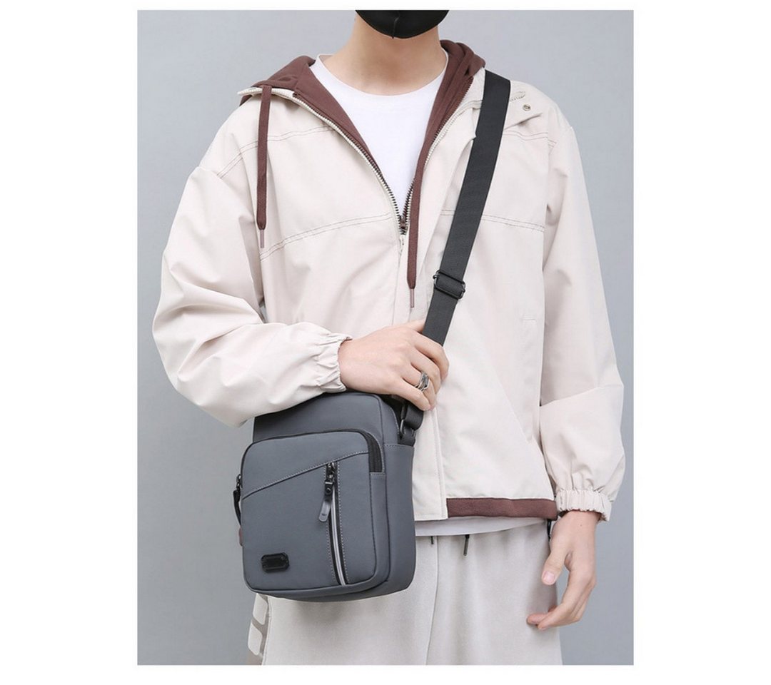 Zaewry Schultertasche Oxford Herren Tasche,Umhängetasche, Herrentasche Zum Umhängen (Verstellbarer Schultergurt Wasserdichtes Mit reflektierenden Streif), Cross – Bild 2 von 5