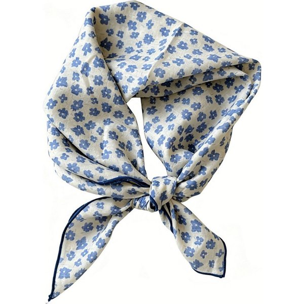 Zaewry Seidentuch Modisches Baumwoll-Leinen-Seidentuch, Vintage-Dekoratives Seidentuch, verwendbar als Kopftuch, Haarband, Halstuch oder Taschenaccessoire