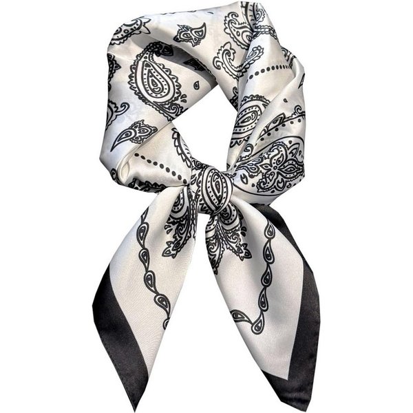 Zaewry Seidentuch quadratisch, 70x70 cm, Nickituch, Bandana-Schal (1Stück), Seide, Satin-Kopftuch für Damen – Seidig-glattes Haarwickeltuch, stilvoll