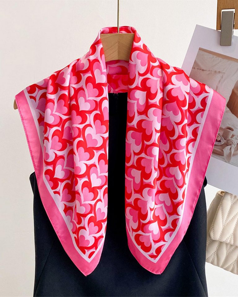 Zaewry Seidentuch quadratisch, 70x70 cm, Nickituch, Bandana-Schal (1Stück), Seide, Satin-Kopftuch für Damen – Seidig-glattes Haarwickeltuch, stilvoll – Bild 2 von 5