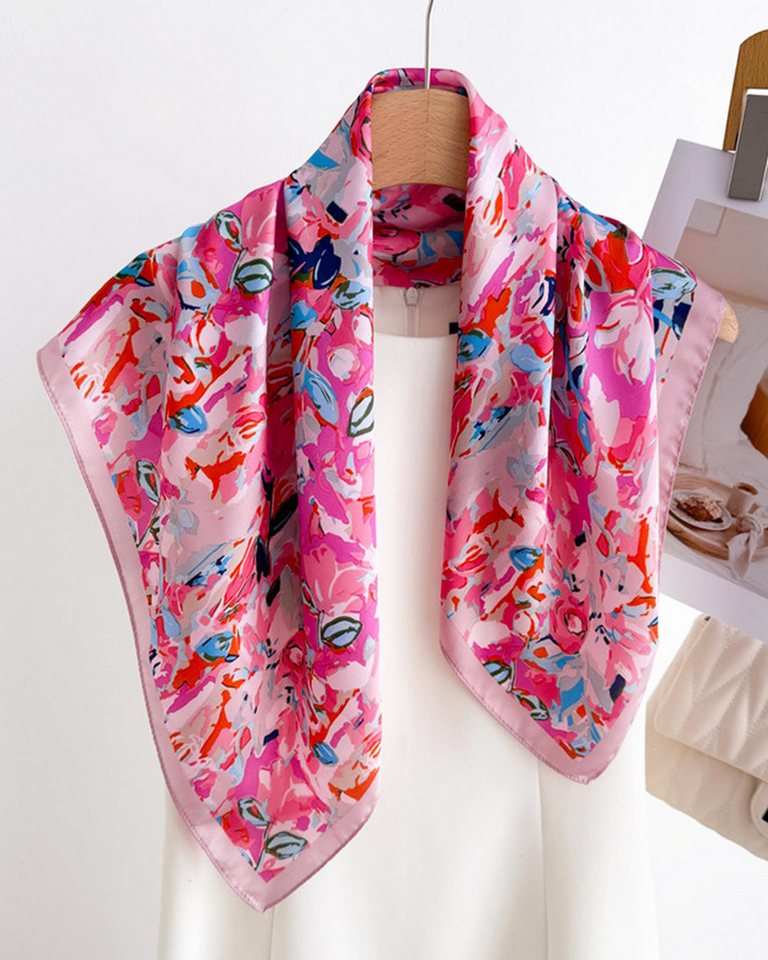 Zaewry Seidentuch quadratisch, 70x70 cm, Nickituch, Bandana-Schal (1Stück), Seide, Satin-Kopftuch für Damen – Seidig-glattes Haarwickeltuch, stilvoll – Bild 2 von 5