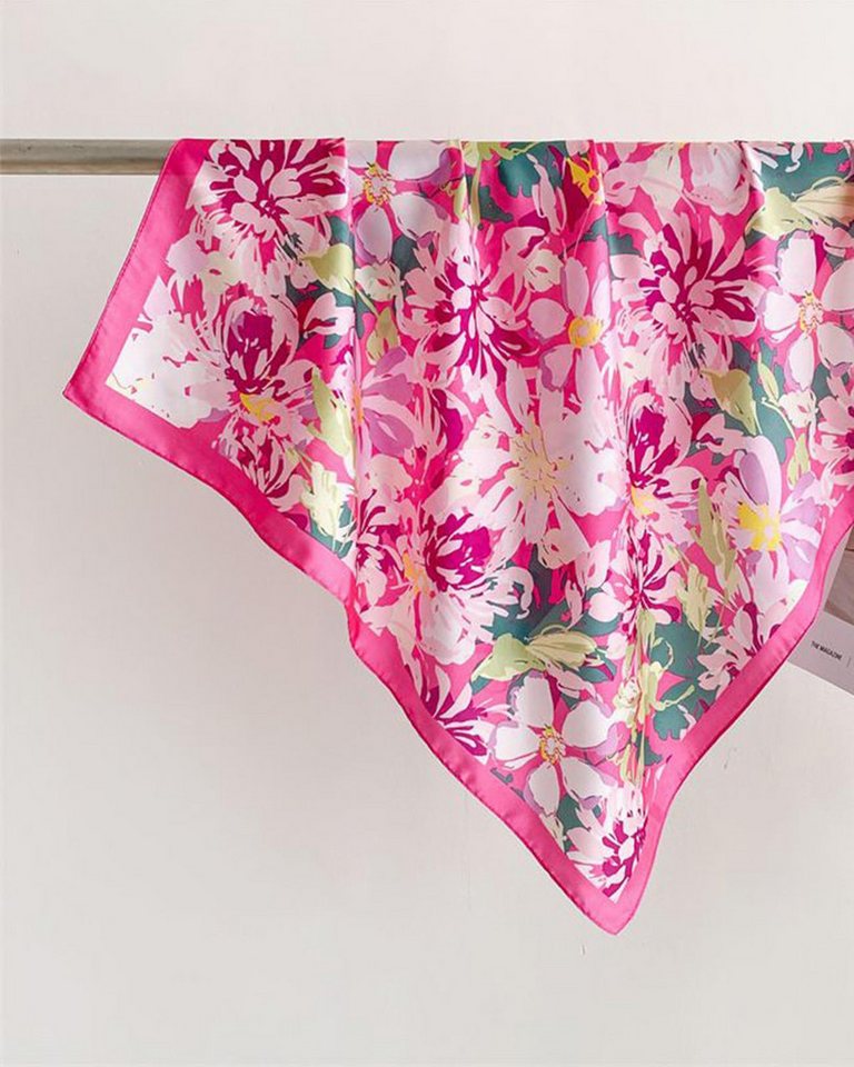 Zaewry Seidentuch quadratisch, 70x70 cm, Nickituch, Bandana-Schal (1Stück), Seide, Satin-Kopftuch für Damen – Seidig-glattes Haarwickeltuch, stilvoll – Bild 4 von 5