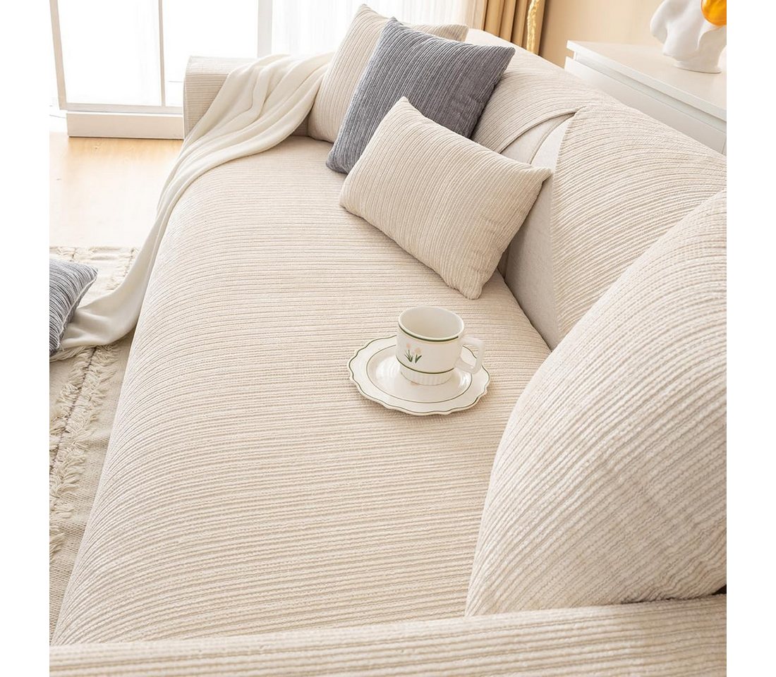 Zaewry Sofaschoner Sofa Überzug rutschfeste, Universal Sofaschoner 1 2 3 4 Sitzer, Waschbar Sofabezug Sofaüberwurf, Weiche Couchüberzug Überwurfdecken – Bild 3 von 5