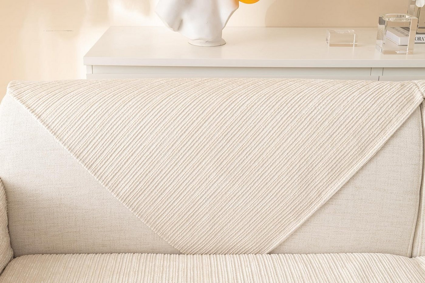 Zaewry Sofaschoner Sofa Überzug rutschfeste, Universal Sofaschoner 1 2 3 4 Sitzer, Waschbar Sofabezug Sofaüberwurf, Weiche Couchüberzug Überwurfdecken – Bild 4 von 5