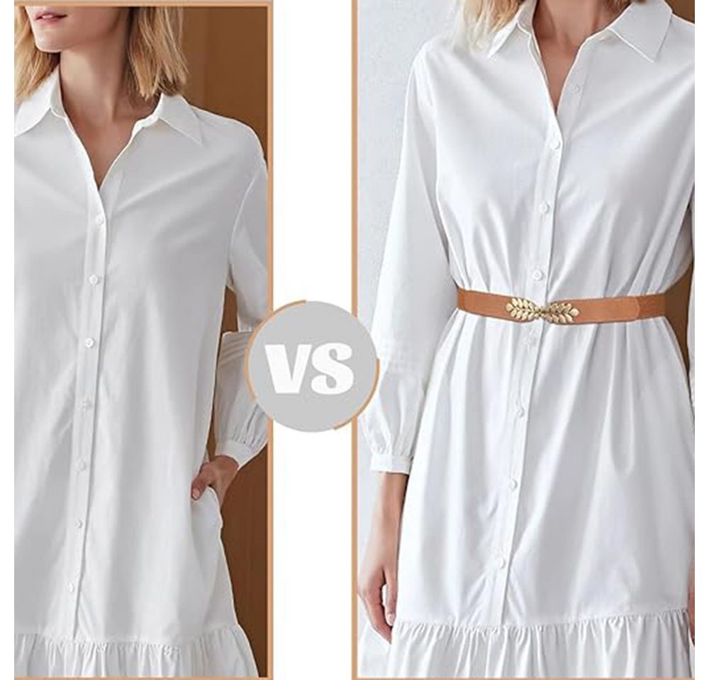 Zaewry Taillengürtel 3 Stücke Elastischer Taillengürtel für Damen Vintage Breiter Gürtel für Kleid – Bild 2 von 5