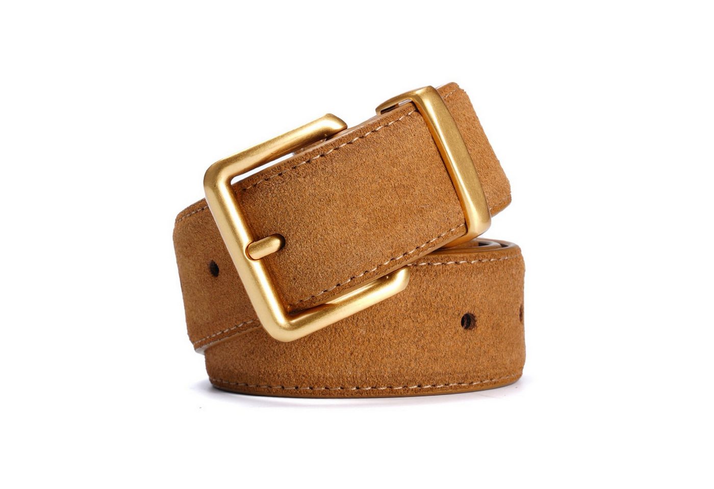 Zaewry Taillengürtel Damen-Wildlederimitat -Gürtel, modischer Vintage-Taillengürtel mit eckiger goldfarbener Schnalle, ideal zu Jeans oder Kleidern – Bild 5 von 5