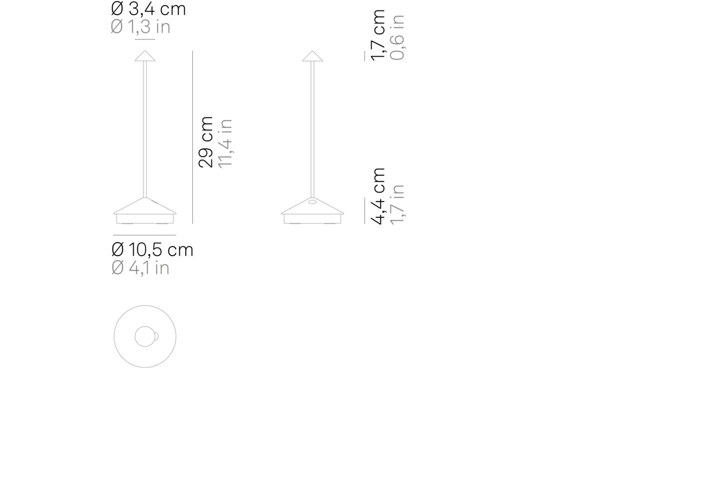 Zafferano LED Tischleuchte Pina Pro: Neue Version, LED fest integriert, 3000K (Neutralweiß), 2700K (warmweiß), 2200K (gemütlich warmweiß), Für den Innen und Auß – Bild 2 von 5