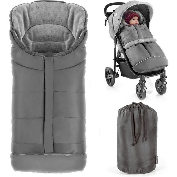 Zamboo Fußsack Grau, Universal Winter Fußsack z.B. für joie Buggy Kinderwagen Winterfußsack
