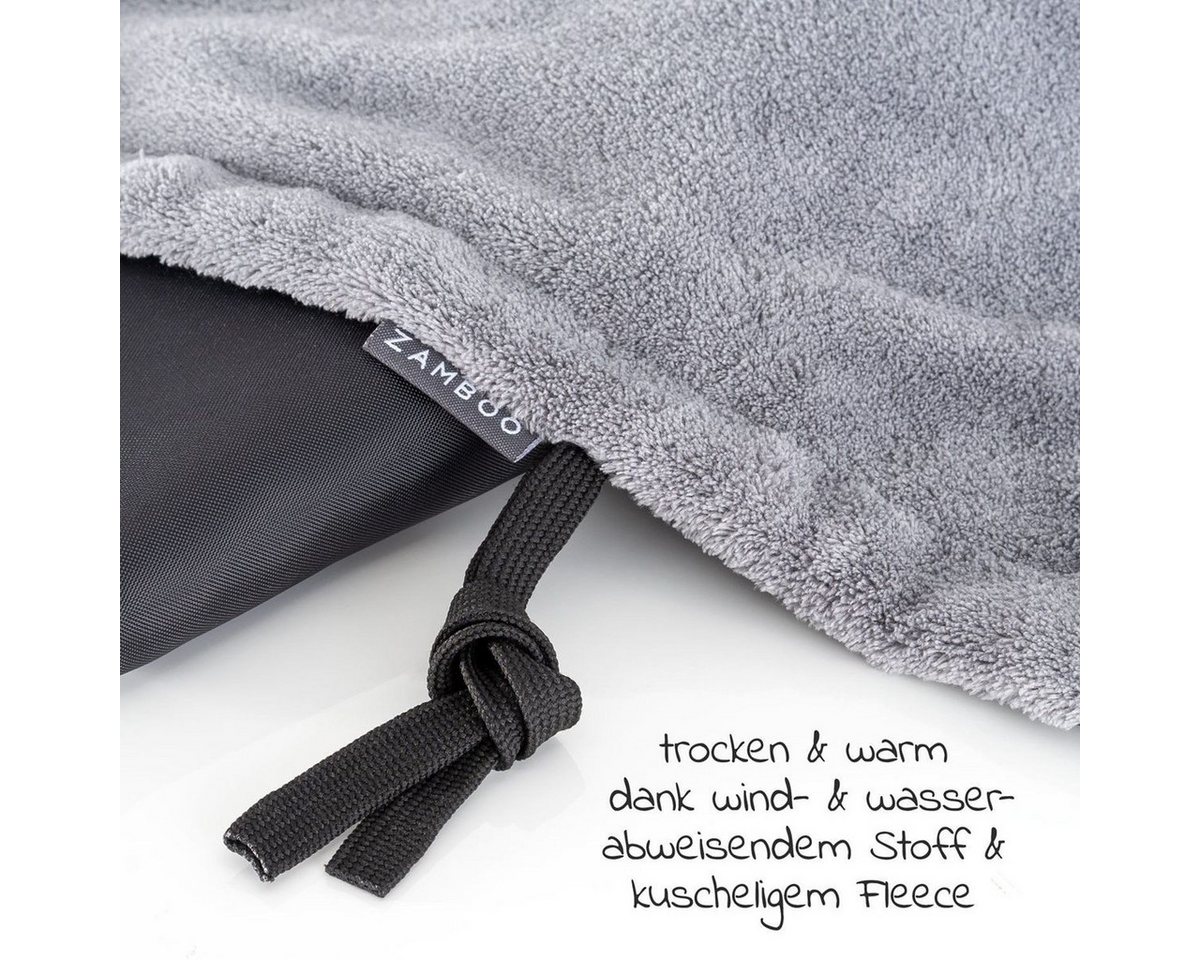 Zamboo Fußsack Schwarz, Universal Fleece Decke für Kinderwagen, Buggy & Sportwagen Beindecke – Bild 4 von 5