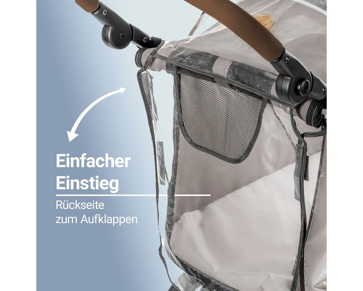 Zamboo Hundebuggy TOGfit, Universal Regenschutz für Hundebuggy Regenverdeck Hundewagen – Bild 3 von 5