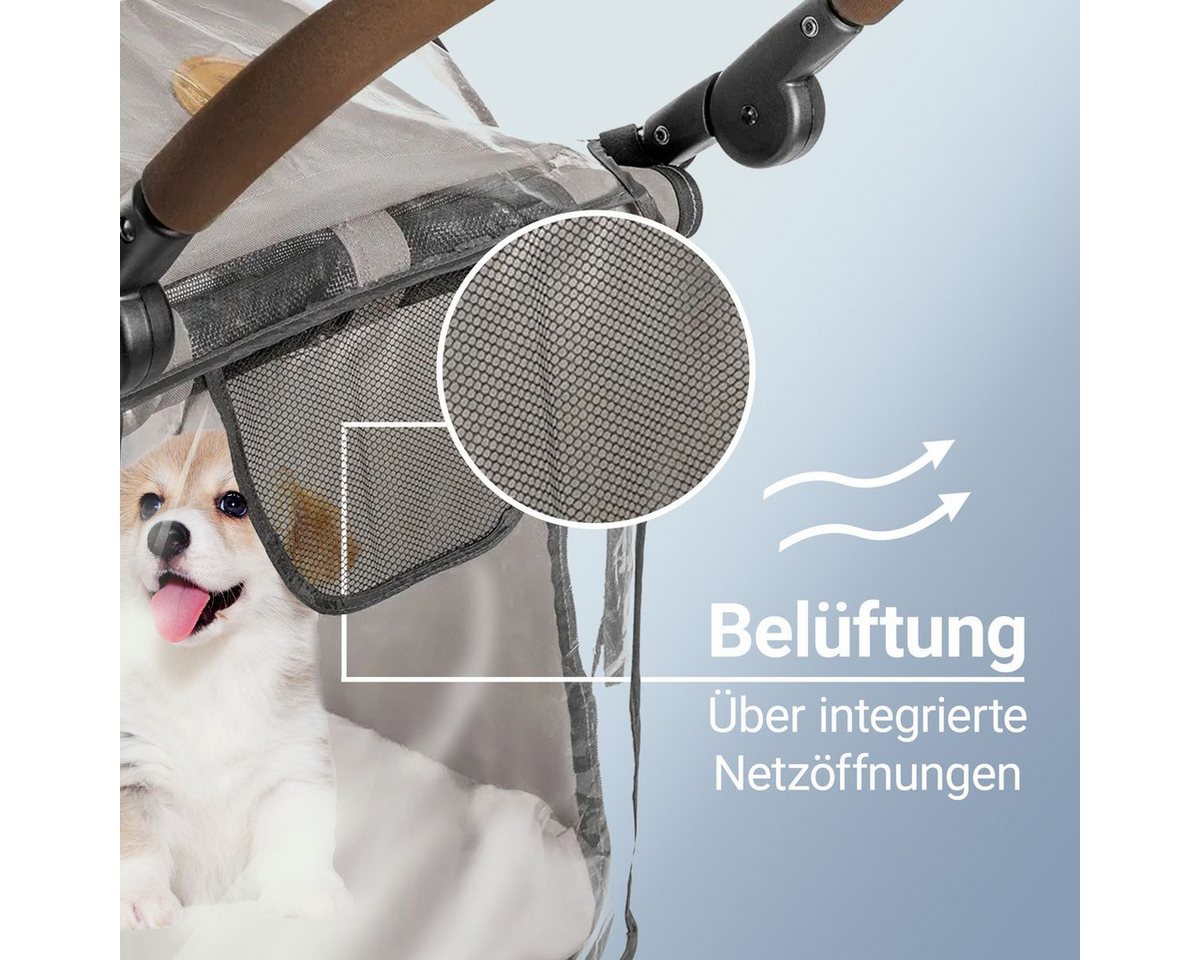 Zamboo Hundebuggy TOGfit, Universal Regenschutz für Hundebuggy Regenverdeck Hundewagen – Bild 5 von 5