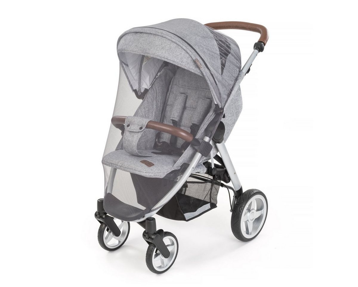 Zamboo Insektenschutzplissee Grau, Universal Insektenschutz / Mückennetz für Kinderwagen & Buggy – Bild 3 von 5
