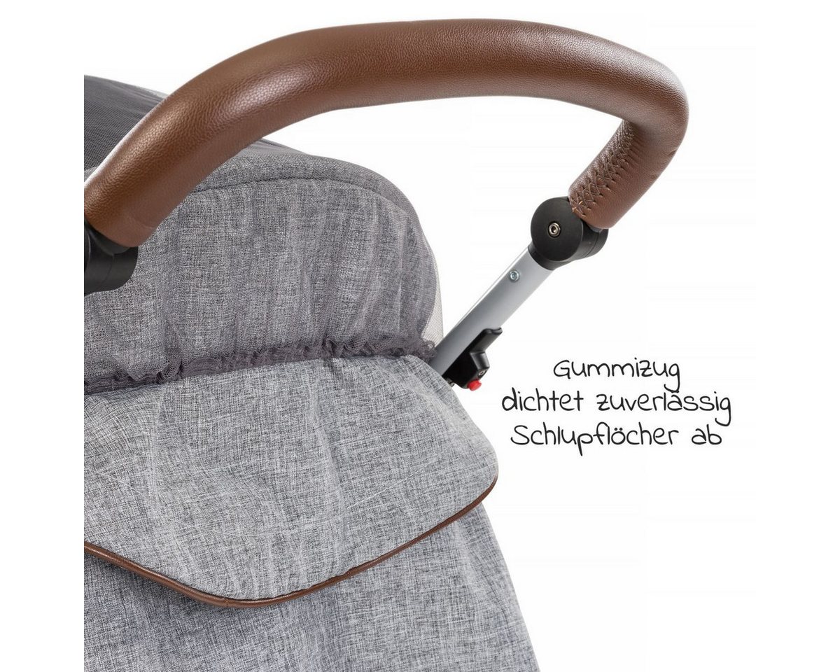 Zamboo Insektenschutzplissee Grau, Universal Insektenschutz / Mückennetz für Kinderwagen & Buggy – Bild 5 von 5