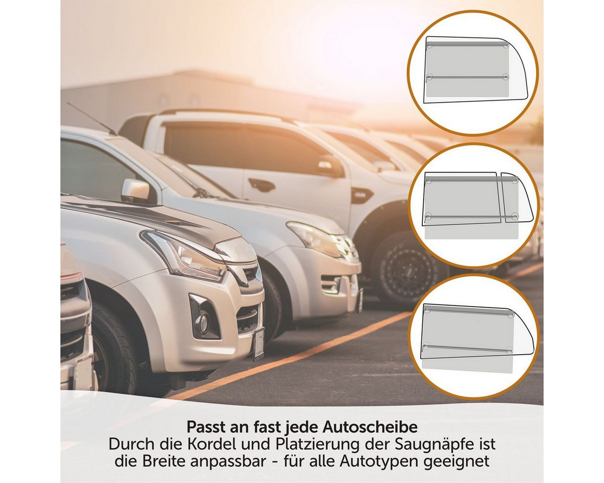 Zamboo Sonnenschutz Universal - Anthrazit, Baby Auto Sonnenschutz mit Vorhang-Funktion & UV Schutz Hitzeschutz – Bild 5 von 5