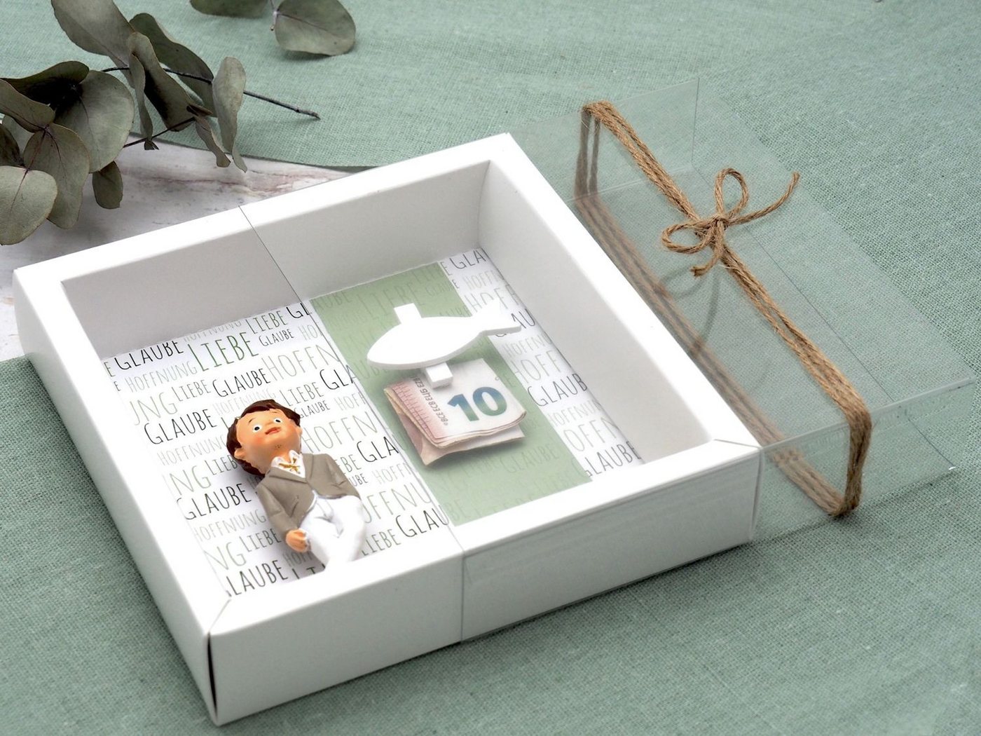 ZauberDeko Geschenkbox Geldgeschenk Verpackung Geldverpackung Kommunion Konfirmation Junge – Bild 3 von 5