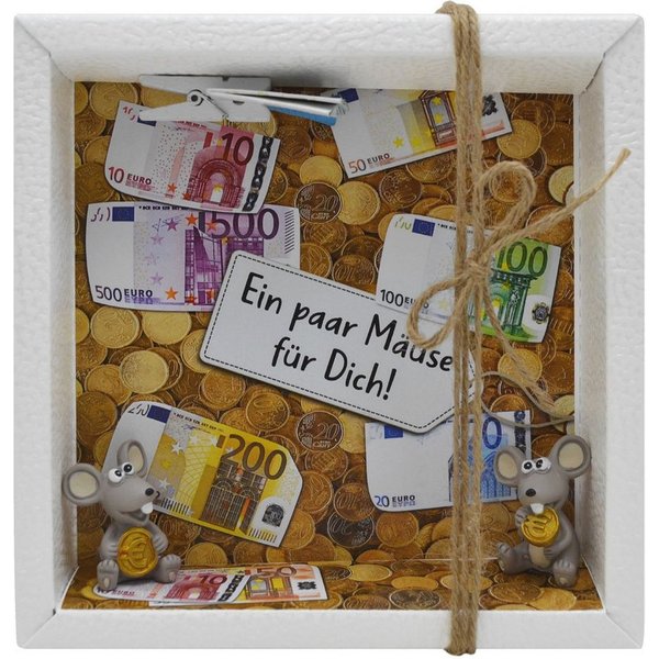 ZauberDeko Geschenkbox Geldgeschenk Verpackung Geldmäuse Mäuse Geld Geburtstag Geschenk