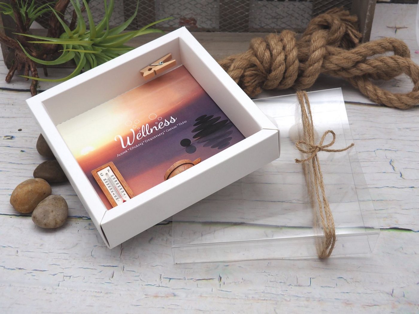 ZauberDeko Geschenkbox Geldgeschenk Verpackung Gutschein Wellness Sauna Erholung – Bild 2 von 4