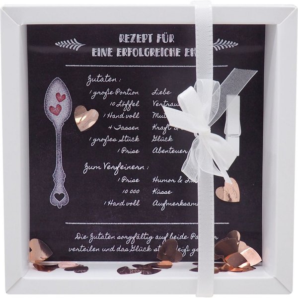 ZauberDeko Geschenkbox Geldgeschenk Verpackung Hochzeit Rezept für eine glückliche Ehe