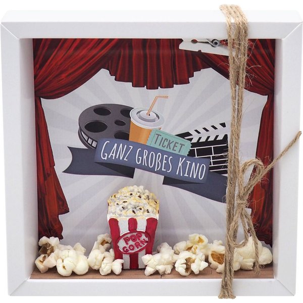 ZauberDeko Geschenkbox Geldgeschenk Verpackung Kino Popcorn Kinogutschein Cinema Geschenk