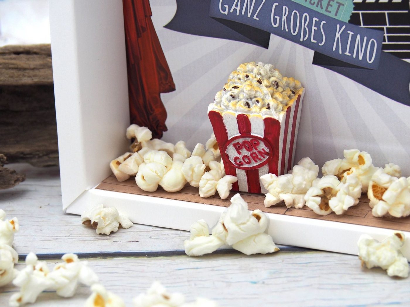 ZauberDeko Geschenkbox Geldgeschenk Verpackung Kino Popcorn Kinogutschein Cinema Geschenk – Bild 3 von 4
