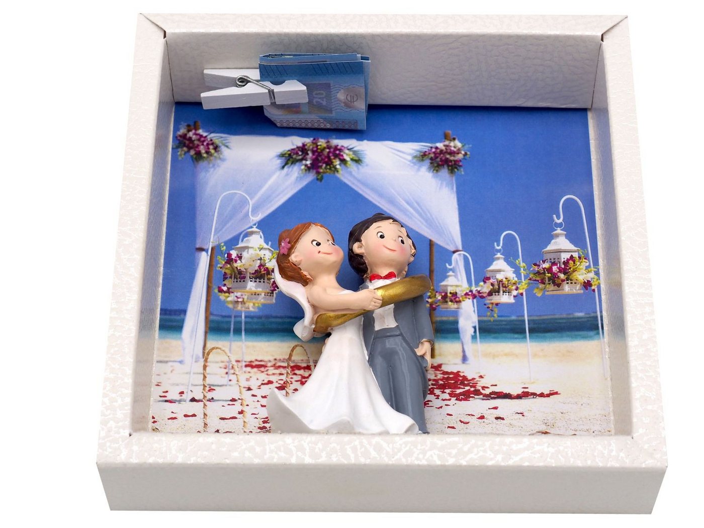 ZauberDeko Geschenkbox Geldgeschenk Verpackung Strandhochzeit Groß Hochzeit Gutschein – Bild 3 von 4