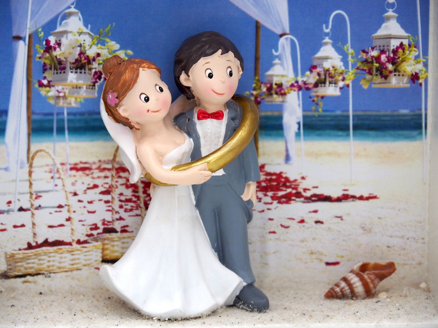 ZauberDeko Geschenkbox Geldgeschenk Verpackung Strandhochzeit Groß Hochzeit Gutschein – Bild 4 von 4